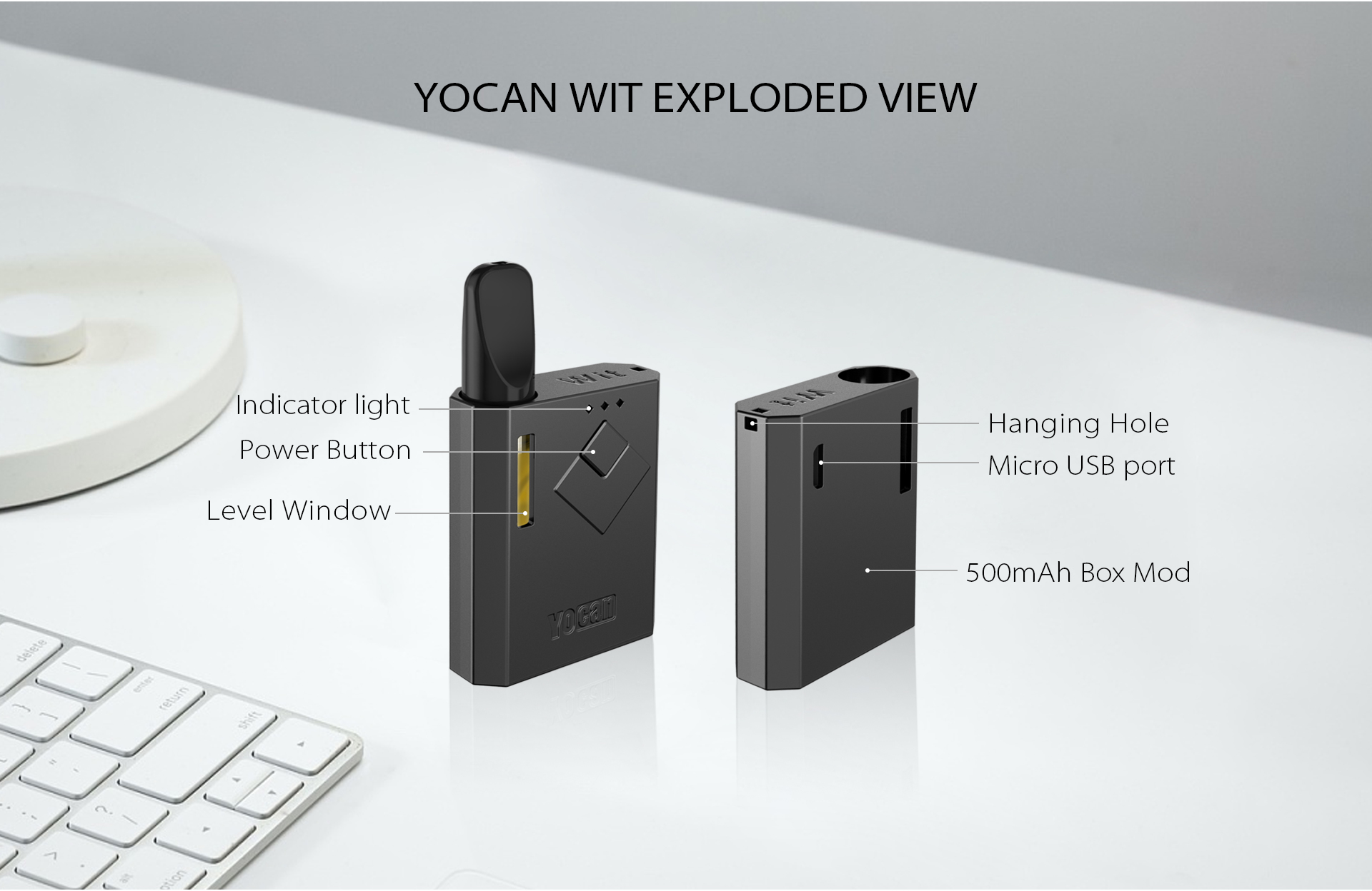 Yocan Wit Box Mod Battery fit most 510 carts - Yocan® Official Site