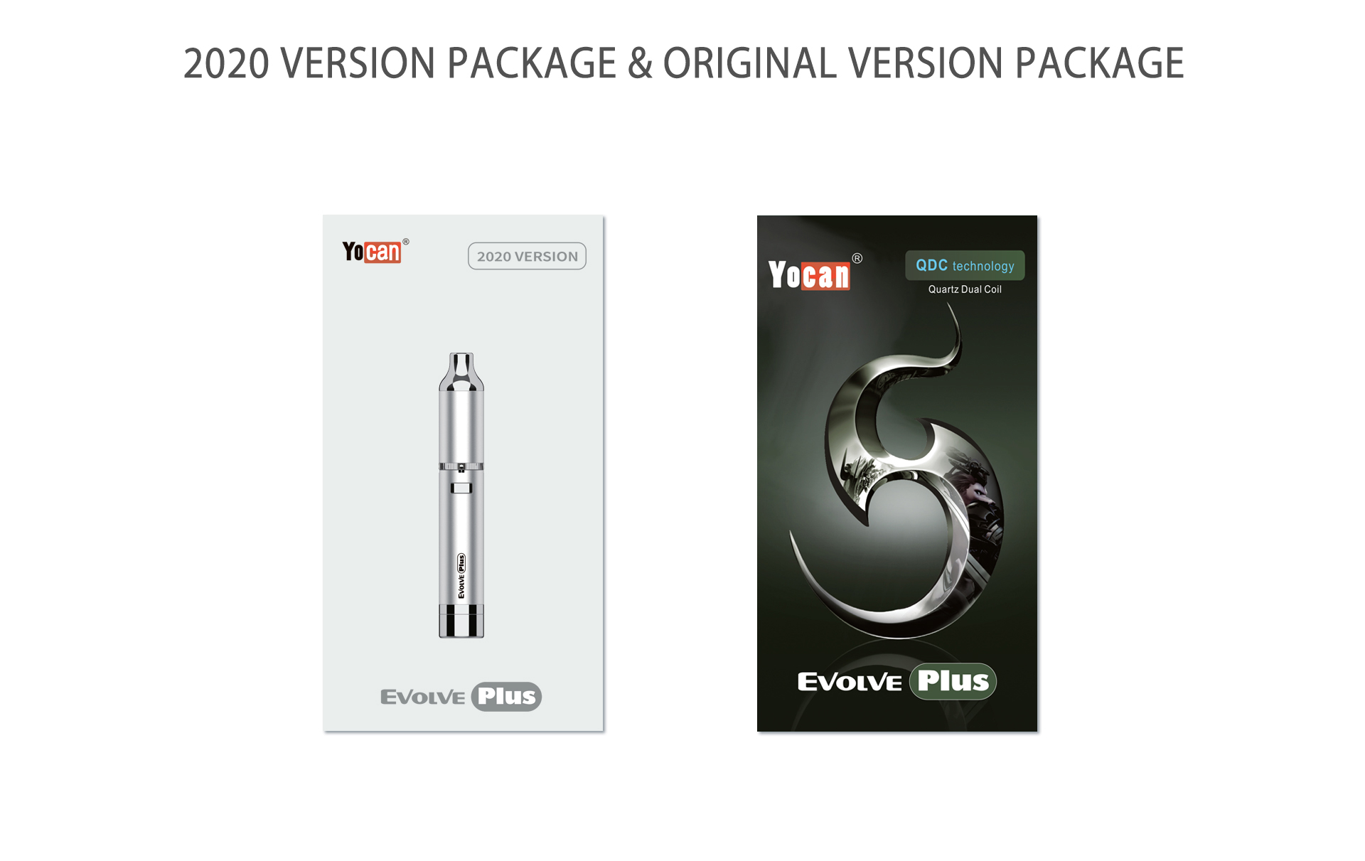 Yocan Evolve-Plus vaporizer pen 2020 version package box.