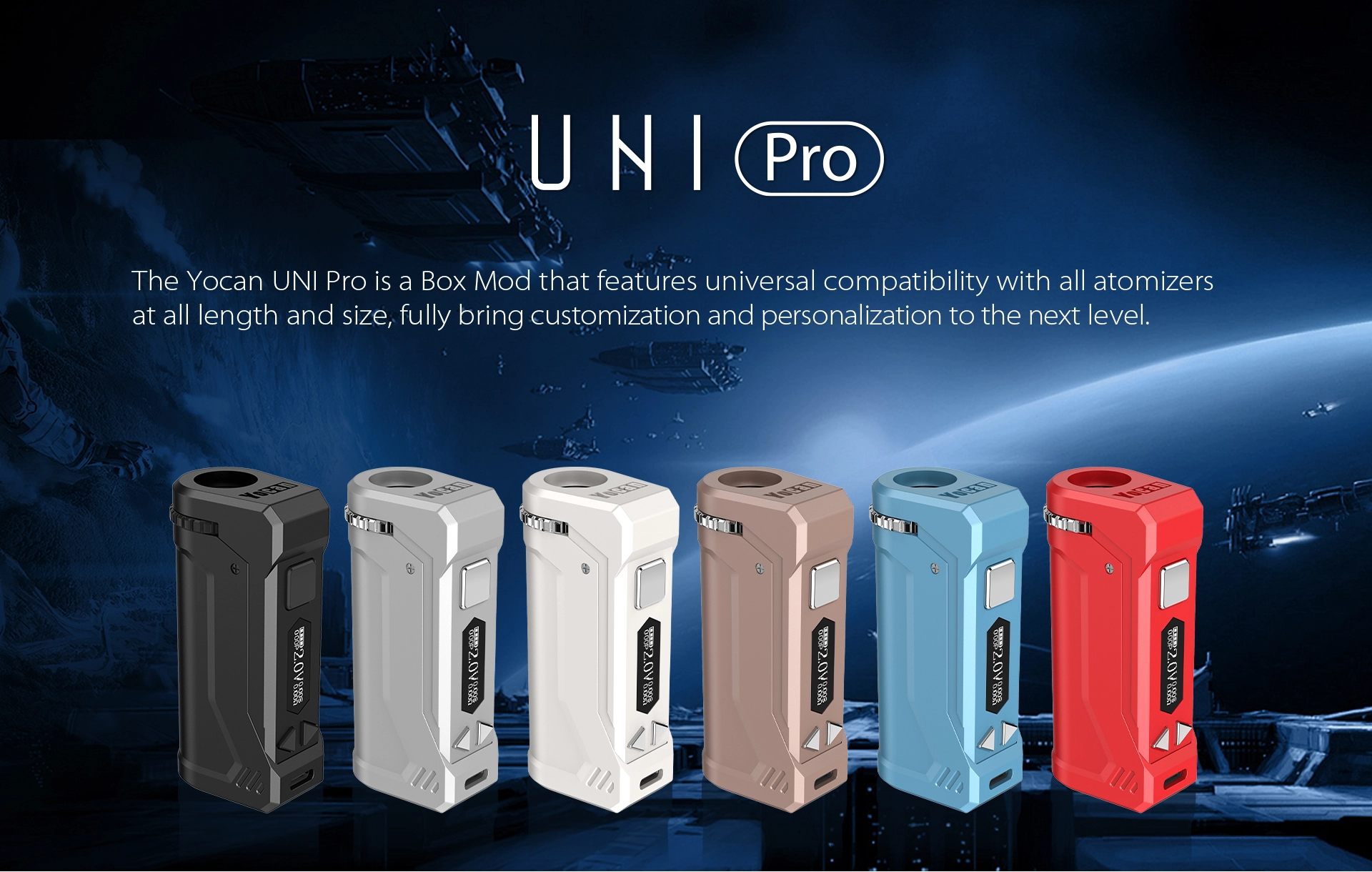 Shop Yocan UNI Pro Universal Portable Box Mod Battery - Airy Blue Online